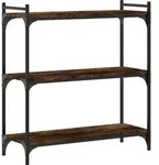B&uuml;cherregal 3 B&ouml;den R&auml;uchereiche 80x30x86 Cm Holzwerkstoff Vidaxl
