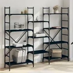 Vidaxl - B&uuml;cherregal Schwarz 160x28,5x136,5 Cm Holzwerkstoff