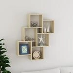 W&uuml;rfelregal Sonoma-eiche 78x15x93 Cm Holzwerkstoff Vidaxl