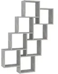 W&uuml;rfelregal Betongrau 90x15x119 Cm Holzwerkstoff Vidaxl
