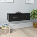 Wand-schubladenregal Schwarz 60x26x18,5 Cm Holzwerkstoff Vidaxl