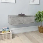 Wand-schubladenregal Betongrau 60x26x18,5 Cm Holzwerkstoff Vidaxl