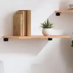 Wandregal Hellbraun 60x40x2 Cm Massivholz Eiche Behandelt Vidaxl