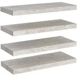 Schweberegale 4 Stk. Betongrau 60x23,5x3,8 Cm Mdf Vidaxl