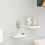 Schweberegale 2 Stk. Eichen-optik Und Wei&szlig; 23x23,5x3,8 Cm Mdf Vidaxl