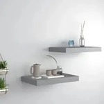 Schwebende Wandregale 2 Stk. Grau 40x23x3,8cm Mdf Vidaxl