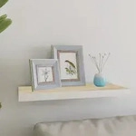 Schweberegal Eichen-optik Und Wei&szlig; 60x23,5x3,8 Cm Mdf Vidaxl