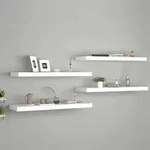 Schweberegale 4 Stk. Wei&szlig; 80x23,5x3,8 Cm Mdf Vidaxl
