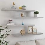 Schweberegale 4 Stk. Betongrau 90x23,5x3,8 Cm Mdf - Vidaxl