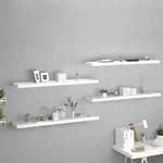 Vidaxl Floating Wall Shelves 4 Pcs White 120x23,5x3,8 Cm Mdf