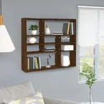 Wandregal Braun Eichen-optik 90x16x78 Cm Holzwerkstoff Vidaxl