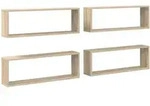 W&uuml;rfelregale 4 Stk. Sonoma-eiche 80x15x26,5 Cm Holzwerkstoff Vidaxl