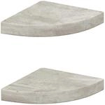 Eck-schweberegale 2 Stk. Betongrau 25x25x3,8 Cm Mdf Vidaxl