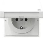 Gira Schuko-steckd. Kd Fl&auml;chenschalter Reinwei&szlig; [445470], 4454 70