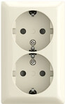 Busch-jaeger Schuko&reg; Doppelsteckdose Safety+ 16 A Wei&szlig; - Busch-balance&reg; Ap (202