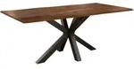 Sam Outillage - Esstisch Baumkante Massiv Akazie Nussbaum 180 X 90 Schwarz Felina
