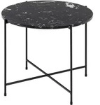 Hellin - Avila Ecktisch &Oslash;52 Cm Marmor Dekor Schwarz.