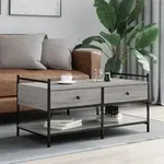 Vidaxl Couchtisch Grau Sonoma 99x50x50 Cm Holzwerkstoff