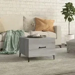 Couchtisch Mit Metallbeinen Grau Sonoma 50x50x40 Cm Vidaxl