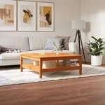 Couchtisch Wachsbraun 100x100x40 Cm Massivholz Kiefer - Vidaxl