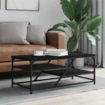 Couchtisch Schwarz 100x49x40 Cm Holzwerkstoff Vidaxl