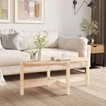 Vidaxl Couchtisch 118x63x45 Cm Massivholz Kiefer