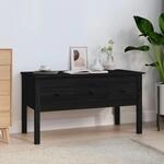 Couchtisch Schwarz 102x49x55 Cm Massivholz Kiefer - Vidaxl