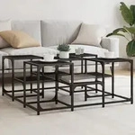 Couchtisch Schwarz 91x91x40 Cm Holzwerkstoff Vidaxl