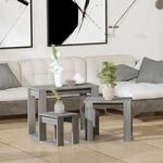 Vidaxl Nesting Tables 3 Pcs Grey Sonoma Engineered Wood