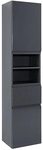 Lomadox - Hochschrank Como-03, Hochglanz Grau, B X H X T Ca.: 40 X 180 X 35cm