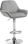 Barhocker Braga Samt Grau Chrom