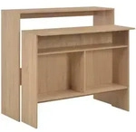 Bartisch Mit 2 Tischplatten Eichenoptik 130x40x120 Cm - Vidaxl