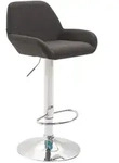 Clp - Barhocker Braga Stoff Dunkelgrau Chrom