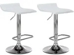 2er Set Barhocker Dyn Wei&szlig;
