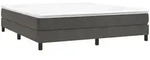 Boxspringbett Mit Matratze Dunkelgrau 180x200 Cm Samt Vidaxl
