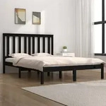 Massivholzbett Schwarz Kiefer 200x200 Cm Vidaxl