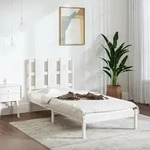 Massivholzbett Ohne Matratze Wei&szlig; 90x200 Cm Kiefernholz Vidaxl
