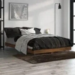 Bettgestell Ohne Matratze Braun Eiche 120x190 Cm Holzwerkstoff Vidaxl