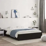 Bettgestell Mit Schubladen Schwarz 140x190 Cm Holzwerkstoff Vidaxl