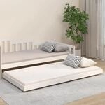 Massivholzbett Ohne Matratze Wei&szlig; 90x200 Cm Kiefernholz Vidaxl