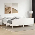 Massivholzbett Ohne Matratze Wei&szlig; 180x200 Cm Kiefernholz Vidaxl