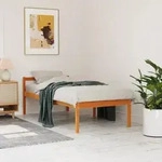 Seniorenbett Wachsbraun 75x190 Cm Massivholz Kiefer Vidaxl