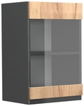 Vicco - K&uuml;chenglasschrank R-line, Goldkraft Eiche, 40 Cm J-shape