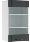 Vicco - K&uuml;chenglasschrank Fame-line, Anthrazit Landhaus, 40 Cm