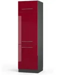 Vicco - K&uuml;chenschr&auml;nke Fame-line, Bordeaux Hochglanz, 60 Cm
