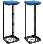 M&uuml;llsackst&auml;nder 2 Stk. Schwarz Und Blau 120 L Pp Vidaxl