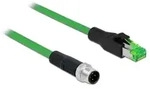 Delock 85438 Rj45 / M12 Netzwerkkabel, Patchkabel Sf/utp 2.00 M Gr&uuml;n 1 St.