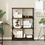 B&uuml;cherregal Braun Eichen-optik 78,5x33x117,5 Cm Holzwerkstoff - Vidaxl