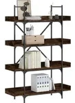 Vidaxl - B&uuml;cherregal 4 B&ouml;den R&auml;uchereiche 100x33x145,5 Cm Holzwerkstoff