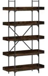 Vidaxl - B&uuml;cherregal 5 B&ouml;den R&auml;uchereiche 100x33x180,5 Cm Holzwerkstoff